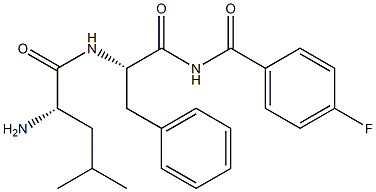 leucyl-phenylalanyl 4-fluorobenzylamide Struktur