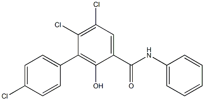 3-(PARA-CHLOROPHENYL)-4,5-DICHLOROSALICYLANILIDE Struktur