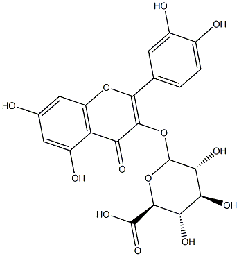 クエルセチン3′-グルクロニド 化学構造式