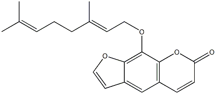 8-牛儿醇基补骨脂素, , 结构式