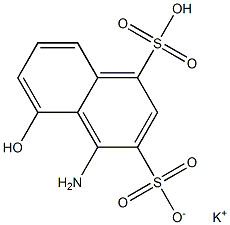 1-氨基-8-萘酚-2,4-二磺酸单钾盐,,结构式