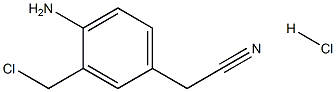 2-(4-氨基-3-氯苯基)丙腈盐酸盐 结构式