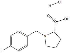 (R)-alpha-(4-fluoro-benzyl)-proline hydrochloride Struktur