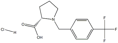 (S)-alpha-(4-trifluoromethyl-benzyl)-proline hydrochloride Struktur