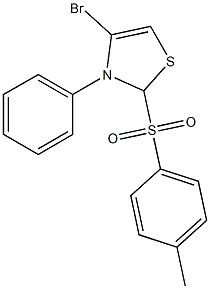 Phenyl 4-bromo-2-(4-methylphenylsulfonyl)thiazole- Struktur