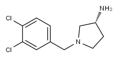 (3R)-1-(3,4-dichlorobenzyl)pyrrolidin-3-amine Struktur