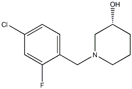 (3R)-1-(4-chloro-2-fluorobenzyl)piperidin-3-ol 结构式