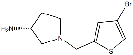 (3R)-1-[(4-bromothiophen-2-yl)methyl]pyrrolidin-3-amine Struktur