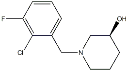 (3S)-1-(2-chloro-3-fluorobenzyl)piperidin-3-ol Struktur