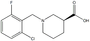 (3S)-1-(2-chloro-6-fluorobenzyl)piperidine-3-carboxylic acid Structure