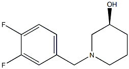 (3S)-1-(3,4-difluorobenzyl)piperidin-3-ol Struktur
