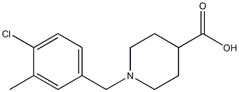 1-(4-chloro-3-methylbenzyl)piperidine-4-carboxylic acid 结构式
