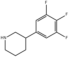 3-(3,4,5-trifluorophenyl)piperidine Structure