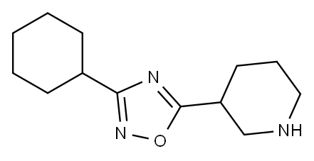3-(3-cyclohexyl-1,2,4-oxadiazol-5-yl)piperidine Structure