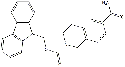 6-Carbamoyl-3,4-dihydro-1H-isoquinoline-2-carboxylic acid 9H-fluoren-9-ylmethyl ester Structure