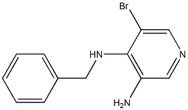 N4-benzyl-5-bromopyridine-3,4-diamine,,结构式