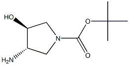 1-TERT-BUTOXYCARBONYL-TRANS-3-AMINO-4-HYDROXYPYRROLIDINE Struktur