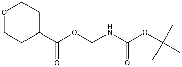 Boc-4-aminomethyl-tetrahydropyran-4-carboxylic acid 化学構造式