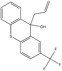 9-烯丙基-2-(三氟甲基)-9H-硫杂-9-蒽醇 结构式