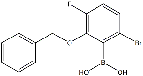 2-苄氧基-6-溴-3-氟苯硼酸 结构式