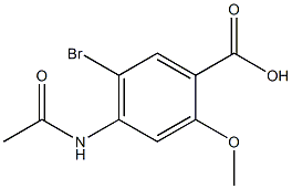 4-ACETYLAMINO-5-BROMO-2-METHOXYBENZOIC ACID Structure