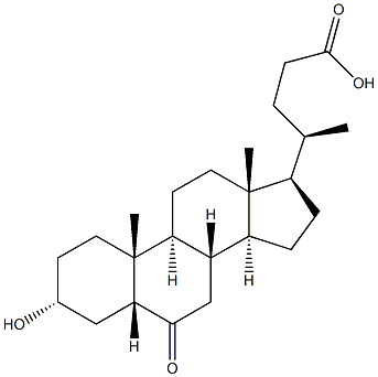 5B-Cholanic acid-3ALPHA-ol-6-one Struktur