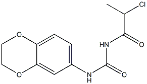 2-CHLORO-N-[(2,3-DIHYDRO-1,4-BENZODIOXIN-6-YLAMINO)CARBONYL]PROPANAMIDE Structure