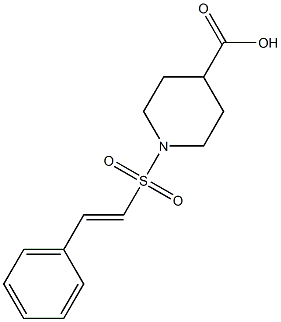 1-{[2-PHENYLVINYL]SULFONYL}PIPERIDINE-4-CARBOXYLIC ACID, , 结构式