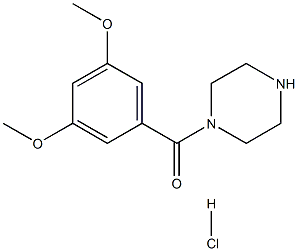 1-(3,5-DIMETHOXYBENZOYL)PIPERAZINE HYDROCHLORIDE Structure