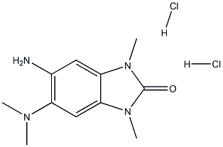 5-AMINO-6-DIMETHYLAMINO-1,3-DIMETHYL-1,3-DIHYDRO-BENZOIMIDAZOL-2-ONE DIHYDROCHLORIDE Structure