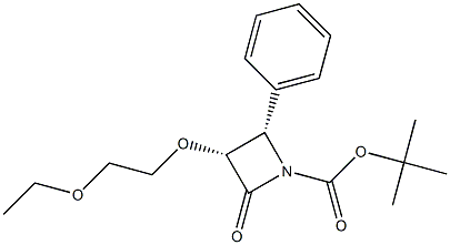 (3R,4S)-1-T-BUTOXYCARBONYL-3-(2-ETHOXYETHOXY)-4-PHENYL-2-AZETIDINONE Struktur