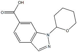 1-(TETRAHYDRO-PYRAN-2-YL)-1H-INDAZOLE-6-CARBOXYLIC ACID 结构式