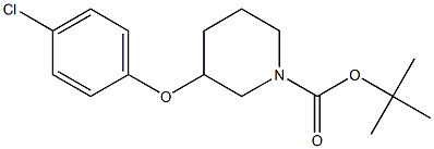 1-BOC-3-(4-CHLOROPHENOXY)PIPERIDINE Structure