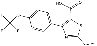 2-ETHYL-4-(4-(TRIFLUOROMETHOXY)PHENYL)THIAZOLE-5-CARBOXYLIC ACID Structure