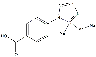 1-(4-Carboxyphenyl)-5-(Mercaptotetrazole)-Disodium Structure