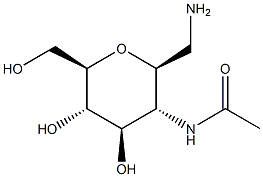 2-ACETAMIDO-2-DEOXY-BETA-D-GLUCOPYRANOSYLMETHYLAMINE Struktur