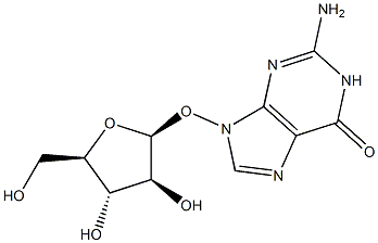 GUANINE-9-BETA-D-ARABINOFURANOSIDE 结构式
