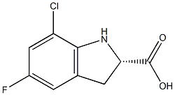 (S)-7-CHLORO-5-FLUOROINDOLINE-2-CARBOXYLIC ACID Struktur