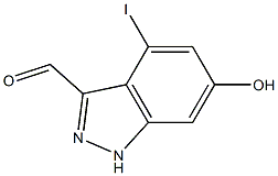 4-IODO-6-HYDROXYINDAZOLE-3-CARBOXYALDEHYDE Structure