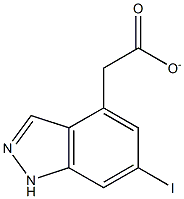 6-IODOINDAZOLE-4-METHYL CARBOXYLATE 结构式