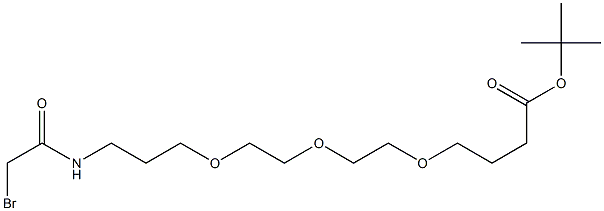 16-t-Butyloxycarbonyl-1-bromo-2-oxo-7,10,13-trioxa-3-azahexadecan 化学構造式