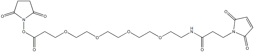 1-Maleinimido-3-oxo-7,10,13,16-tetraoxa-4-azanonadecan-19-oic acid succinimidyl ester Struktur