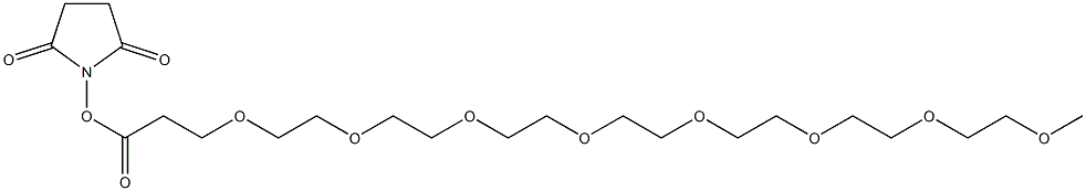 2,5,8,11,14,17,20,23-Octaoxahexacosan-26-oic acid succinimidyl ester Structure