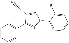1-(2-fluorophenyl)-3-phenyl-1H-pyrazole-4-carbonitrile Structure