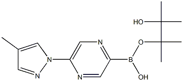 5-(4-メチルー1H-ピラゾール-1-イル)ピラジン-2-ボロン酸ピナコールエステル 化学構造式