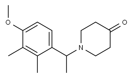 1-[1-(4-METHOXY-2,3-DIMETHYLPHENYL)ETHYL]PIPERIDIN-4-ONE Struktur
