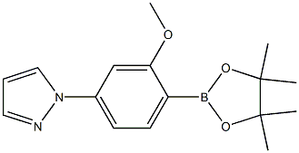 1-[3-METHOXY-4-(4,4,5,5-TETRAMETHYL-1,3,2-DIOXABOROLAN-2-YL)PHENYL]-1H-PYRAZOLE Structure
