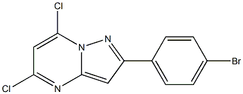 2-(4-BROMOPHENYL)-5,7-DICHLOROPYRAZOLO[1,5-A]PYRIMIDINE Structure