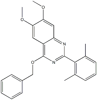 4-(BENZYLOXY)-2-(2,6-DIMETHYLPHENYL)-6,7-DIMETHOXYQUINAZOLINE Structure