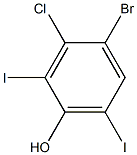 4-BROMO-3-CHLORO-2,6-DIIODOPHENOL Struktur